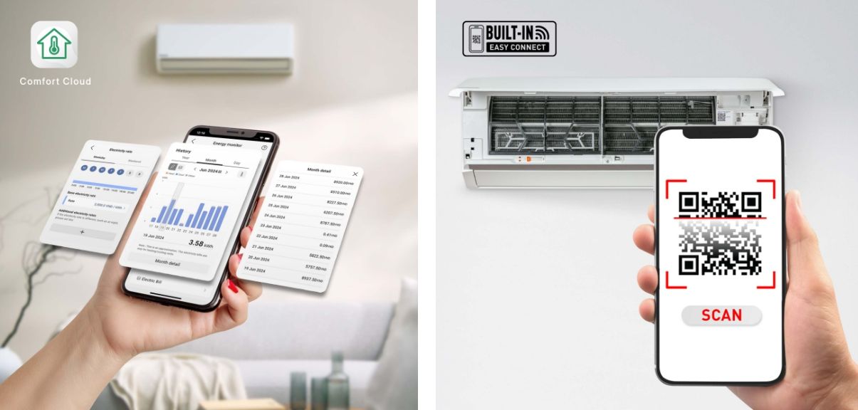 Kết nối điện thoại với điều hòa dễ dàng hơn, thông qua mã QR được cải tiến