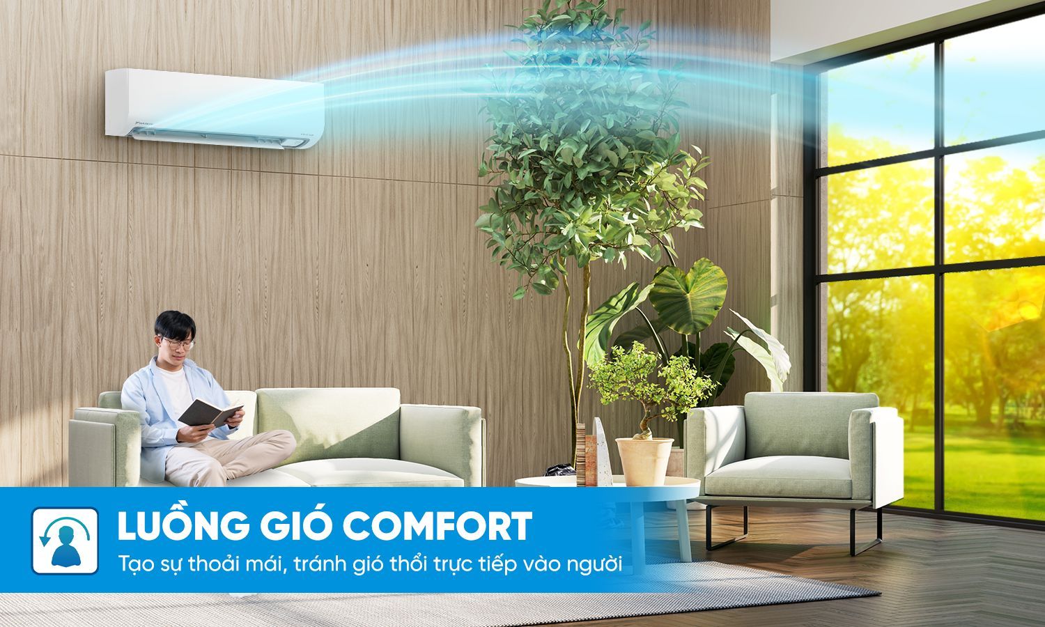 Luồng gió Comfort thông minh tích hợp trên thiết bị
