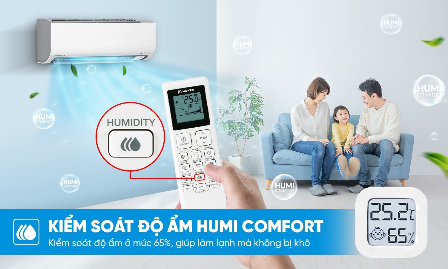 Humi Comfort là công nghệ có thiết kế hoàn toàn mới
