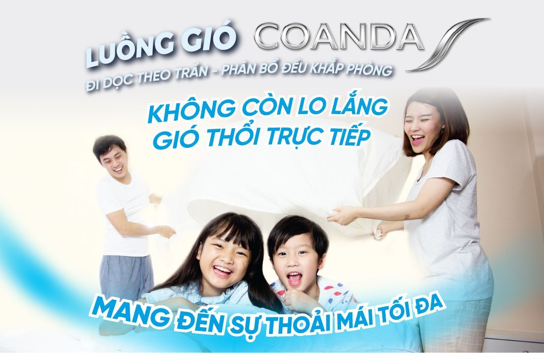 Daikin FTXM50XVMV cũng đã được tích hợp luồng gió Coanda