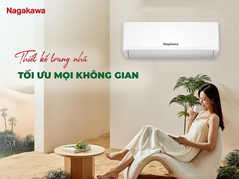 Nagakawa NIS-C12R2T50 sở hữu thiết kế nhỏ gọn phù hợp lắp đặt ở mọi không gian 