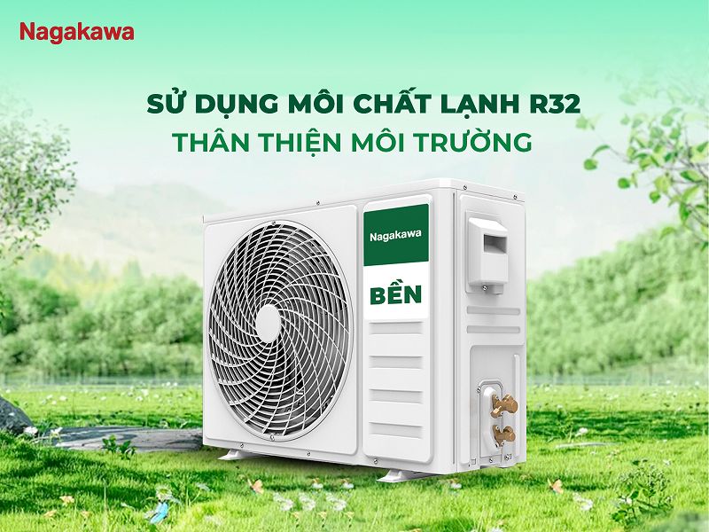 Điều hòa Nagakawa NIS-C12R2T50 sử dụng môi chất làm lạnh R32