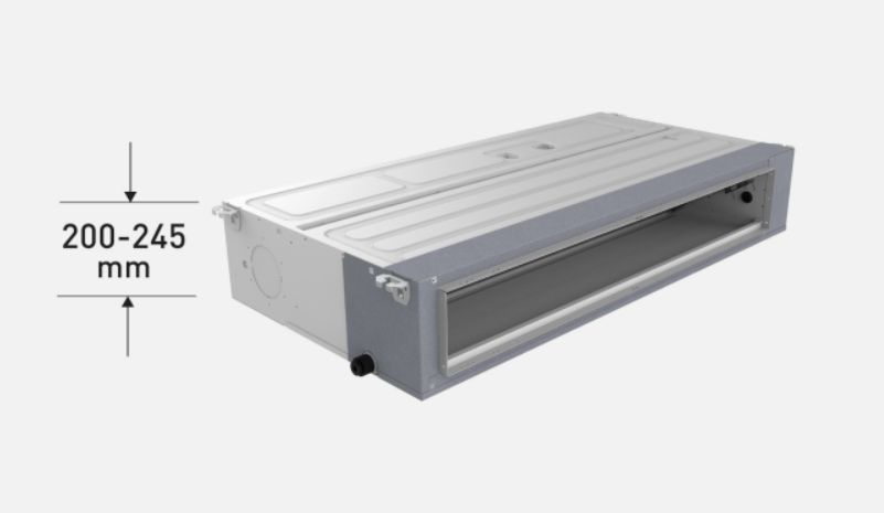 Dàn lạnh Panasonic S-18PFB1H5B/U-18PNB1H5 có chiều cao chỉ từ 200mm cho đến 245mm