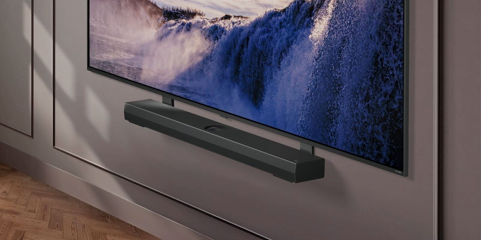 Giá đỡ Synergy được trang bị để đặt loa Soundbar dễ dàng