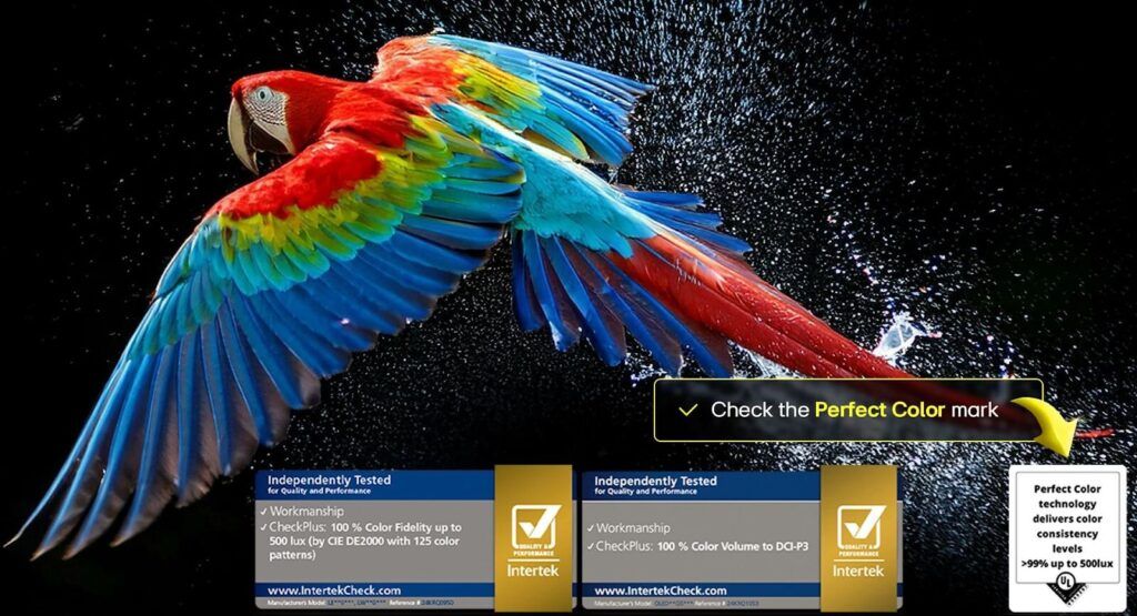 Tận hưởng màu sắc trên màn hình cực kỳ rực rỡ, chuẩn xác