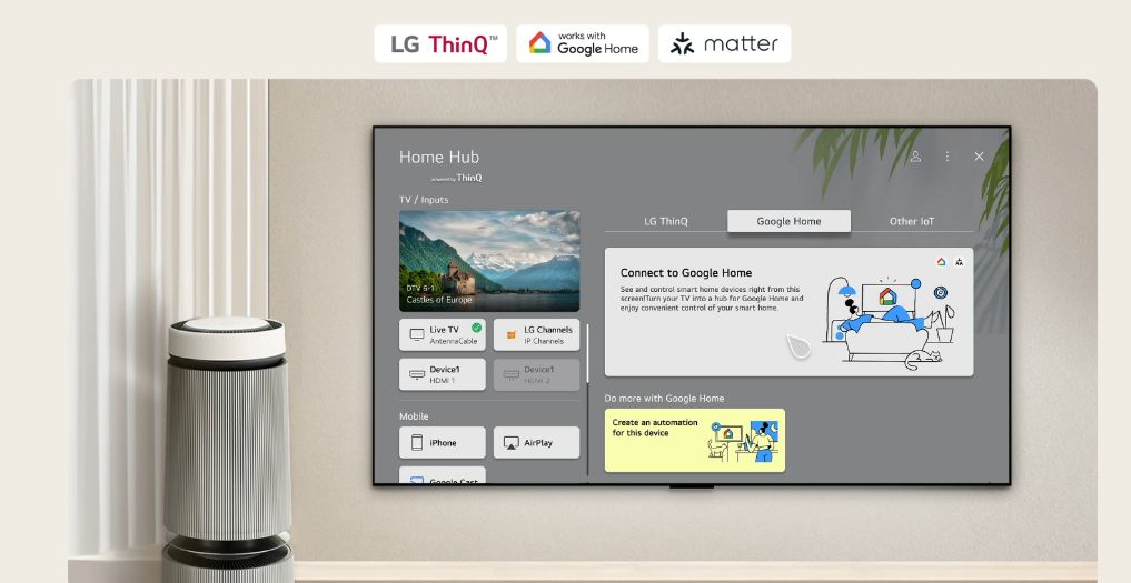 Home Hub nền tảng quản lý đồng bộ nhiều thiết bị LG thông minh trong gia đình 