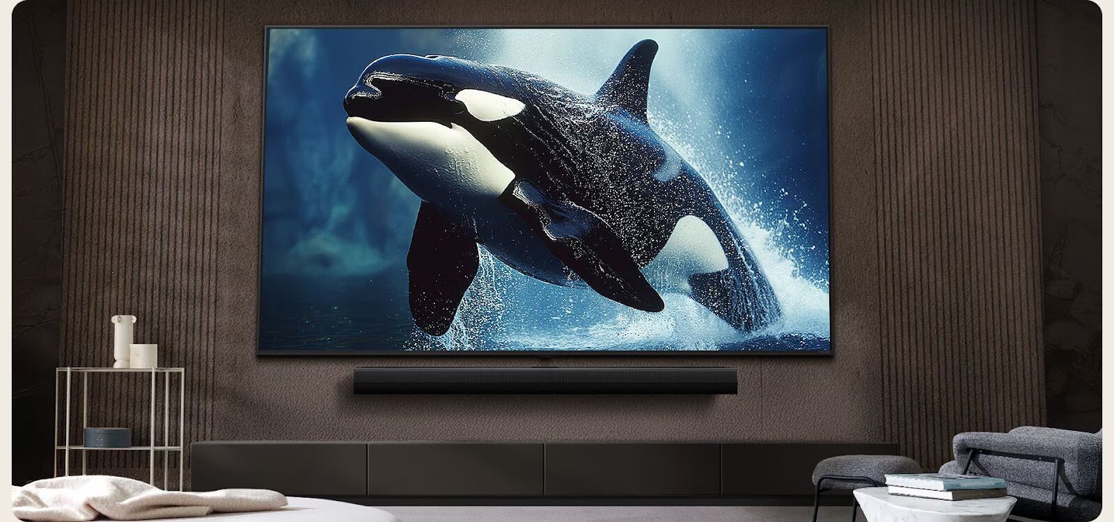 LG 55UA8450PSA được thiết kế với chiếc màn hình cỡ lớn Ultra Big
