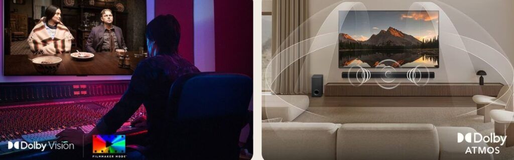 FILMMAKER MODE kết hợp với công nghệ tinh chỉnh độ sáng giúp nâng cao chất lượng 