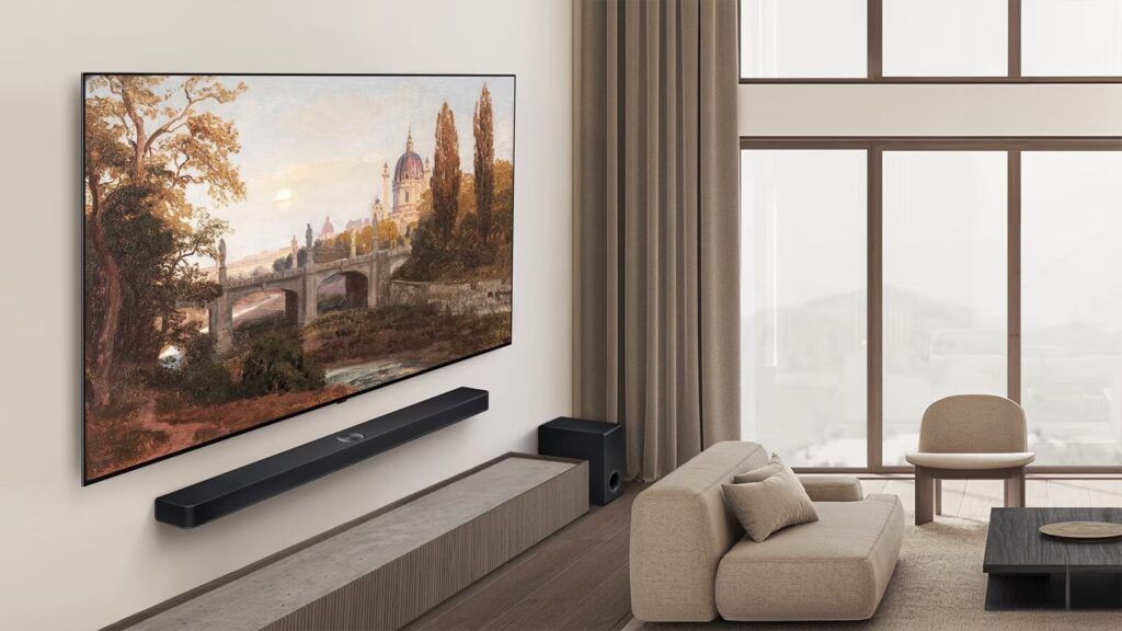 LG 77B5PSA sở hữu thiết kế với đường viền siêu mỏng, hiện đại