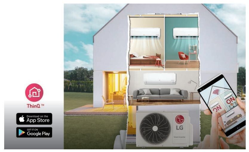 LG AMNQ12GSJA0 giúp người dùng đơn giản hóa việc điều khiển từ xa với ứng dụng LG ThinQ