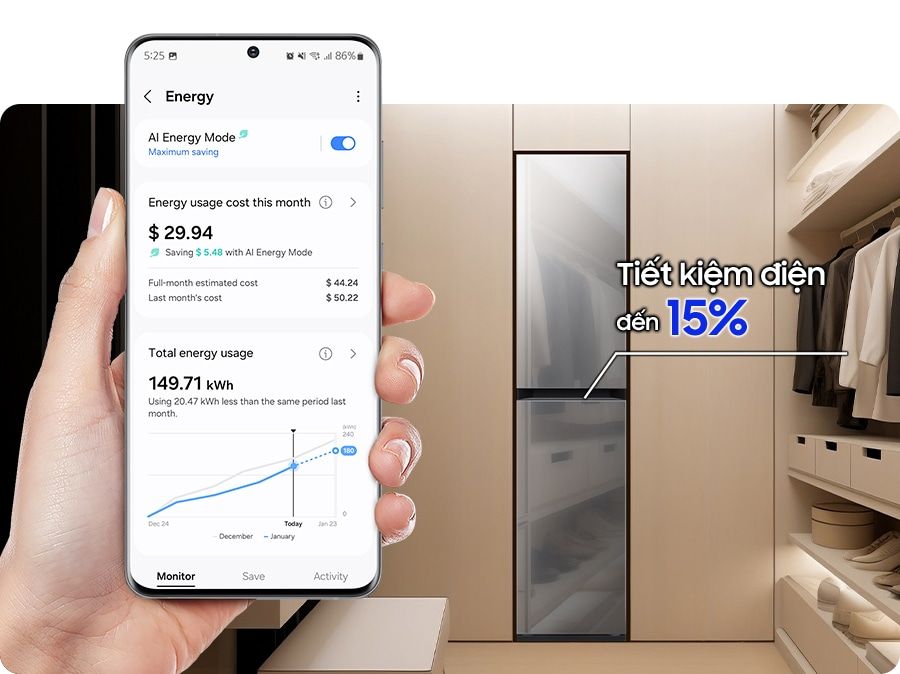Chế độ tiết kiệm điện AI Energy