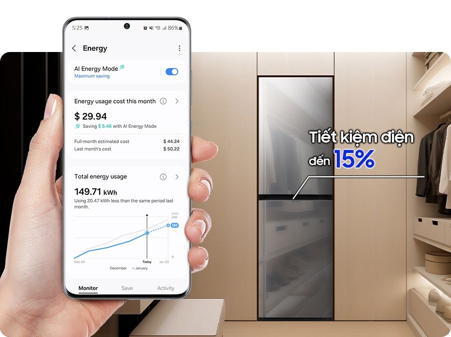 Chế độ tiết kiệm điện AI Energy