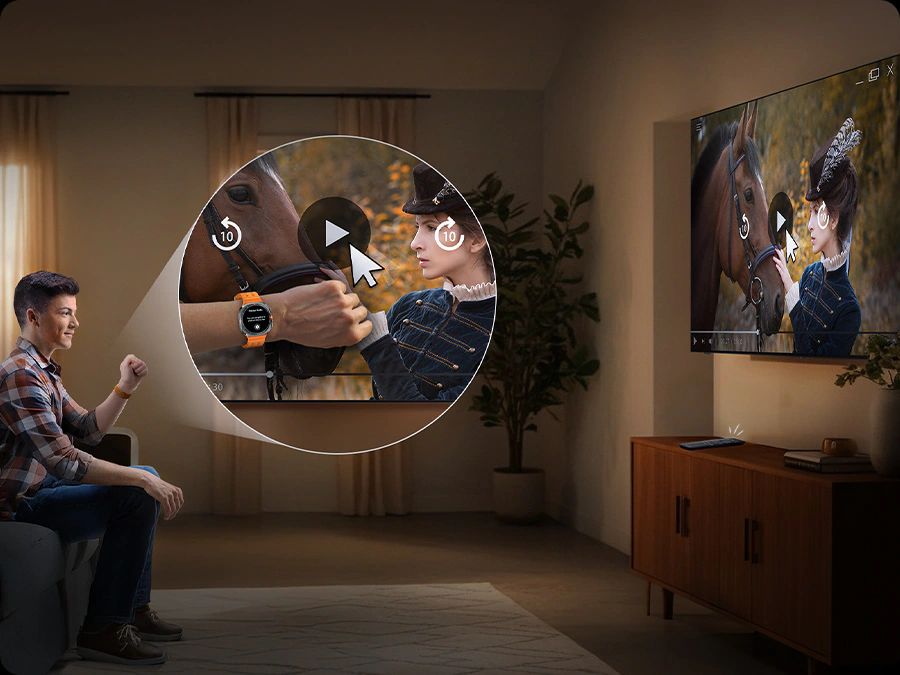 Điều khiển tivi bằng đồng hồ thông minh qua chế độ Universal Gestures