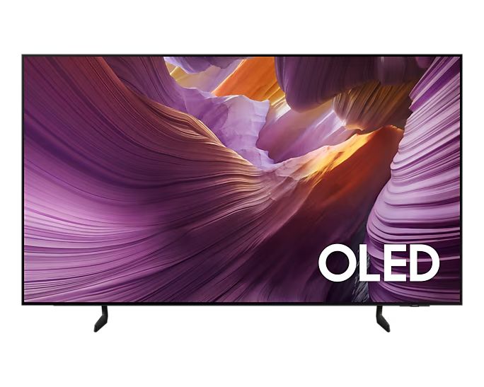 Samsung QA77S85F sở hữu thiết kế Contour hiện đại, phần khung viền được thiết kế liền mạch