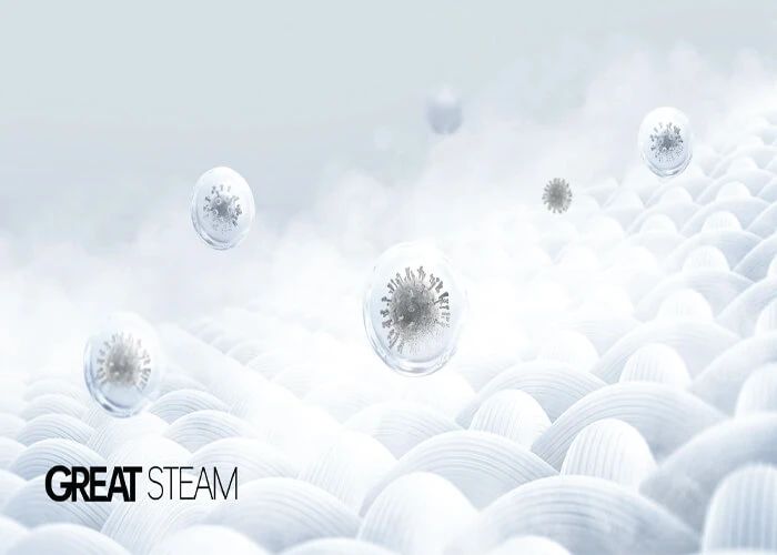 Công nghệ GREAT STEAM giúp diệt khuẩn hiệu quả 