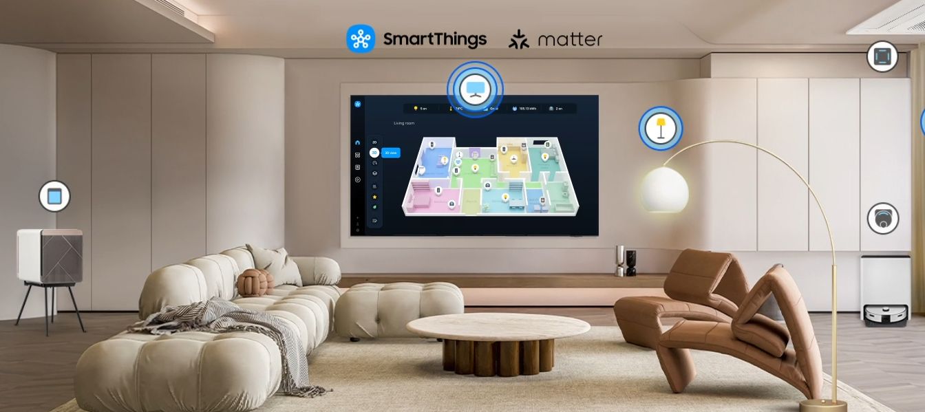Kết nối và quản lý các thiết bị thông minh trong ngôi nhà của bạn ngay trên tivi nhờ tích hợp ứng dụng SmartThings