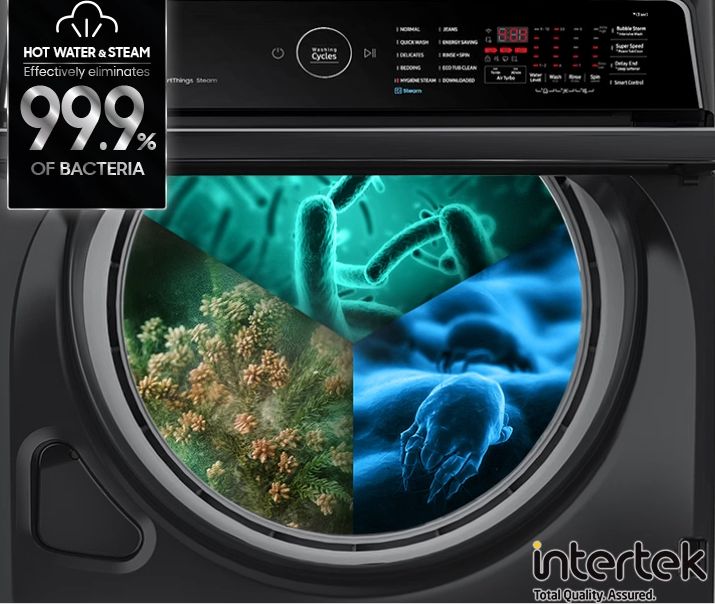 Hygiene Steam là công nghệ giặt sử dụng hơi nước để loại bỏ các vết bẩn bám sâu