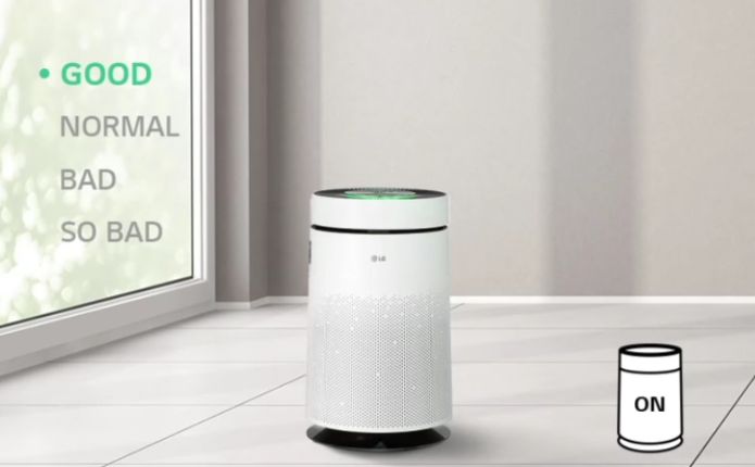 Máy lọc không khí LG AS65GDWH0 được trang bị cảm biến