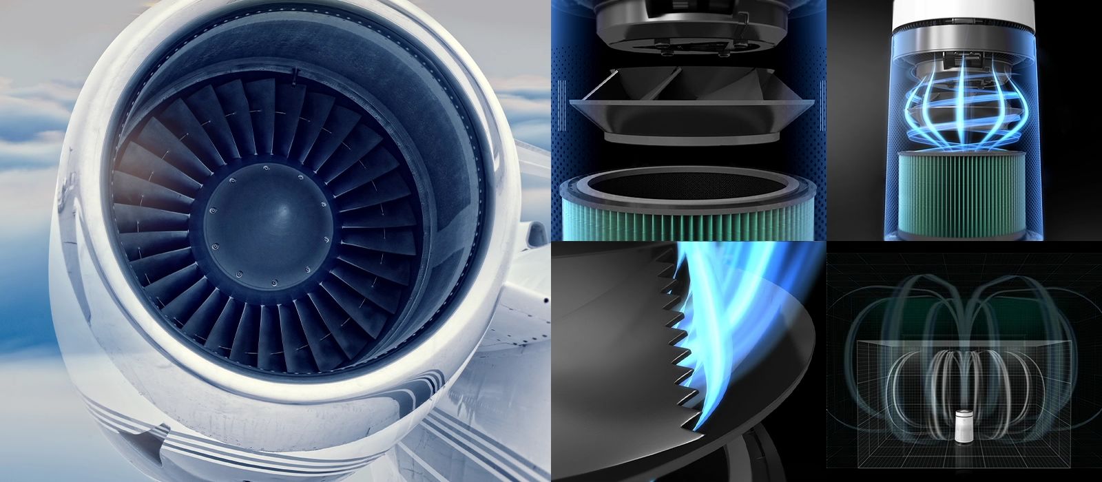 Cánh quạt được thiết kế hình răng cưa để giảm lực cản không khí