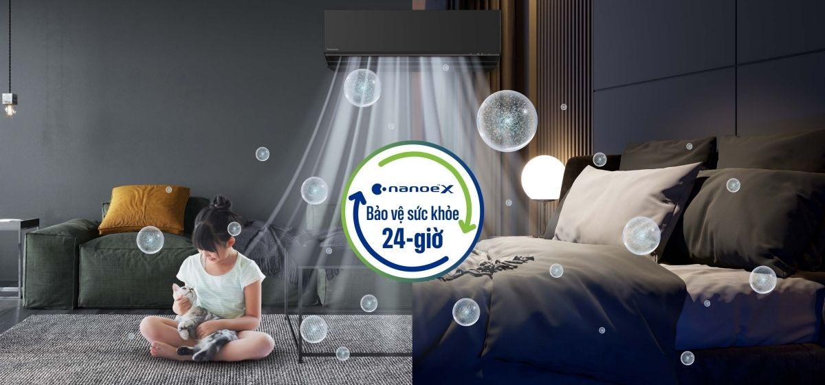 Công nghệ Nanoe X mang đến bầu không khí trong lành, sạch sẽ 