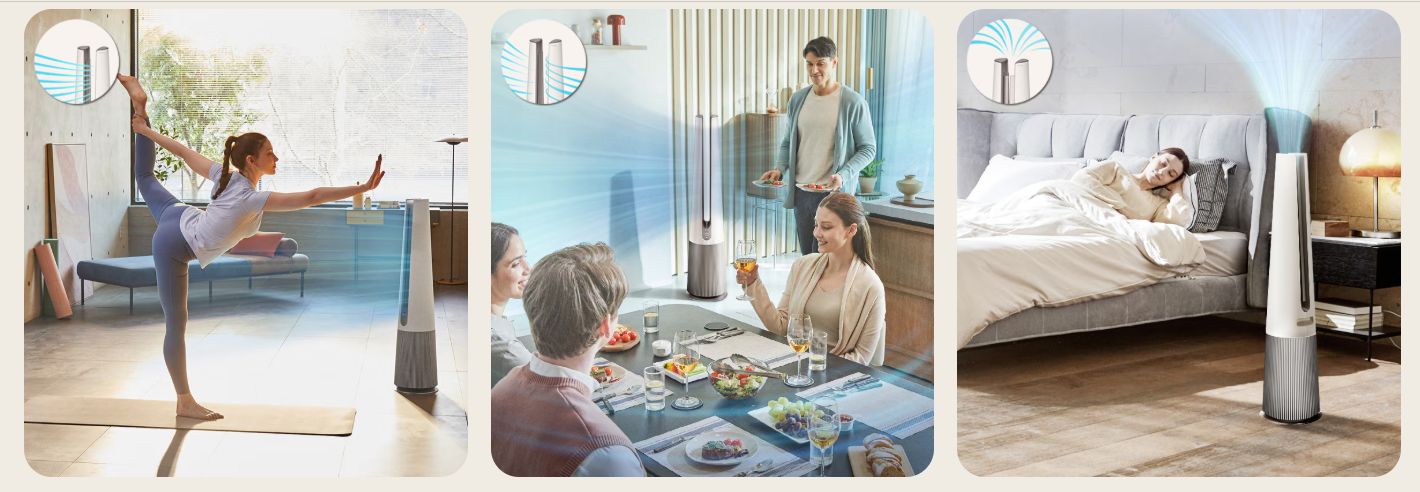 Các chế độ thổi gió trên chiếc máy này