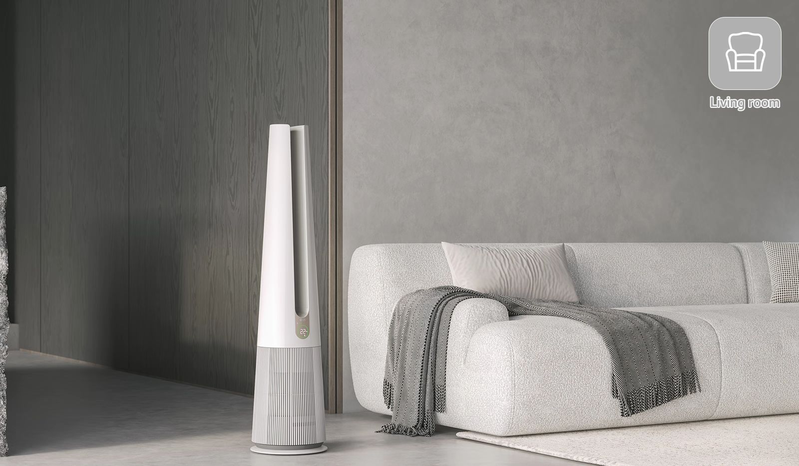 Quạt lọc không khí LG FS15GPBK0 sở hữu thiết kế đầy nét nghệ thuật