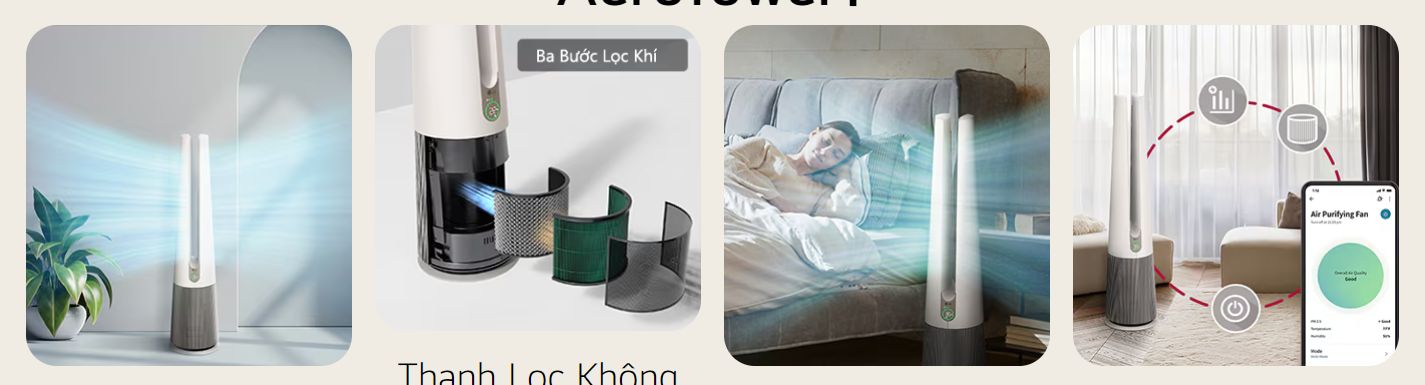 LG FS15GPBK0 PuriCare AeroTower Hit là dòng sản phẩm với thiết kế 2 trong 1