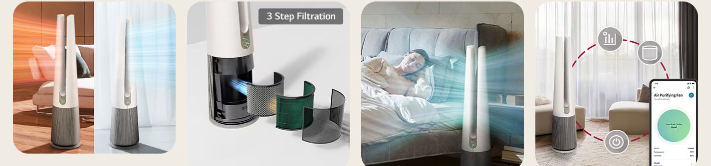 LG PuriCare™ AeroTower sở hữu nhiều tính năng nổi bật