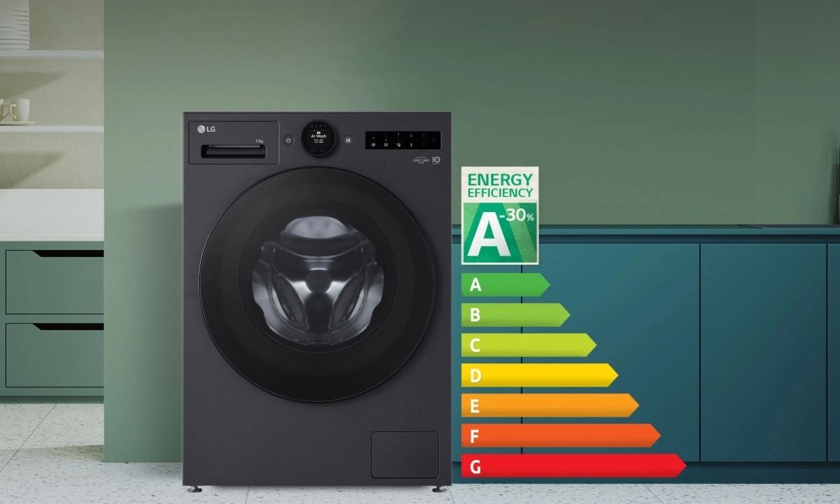 LG FX1412S3KAV có hiệu suất A-30% tối ưu công nghệ giúp việc giặt giũ bền vững hơn
