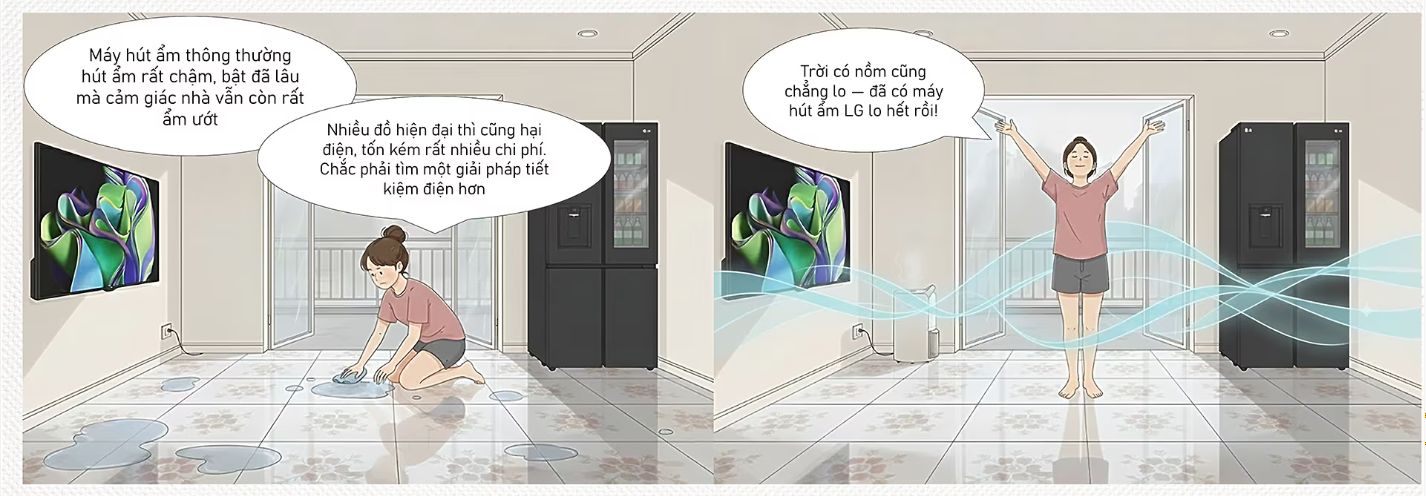 Máy hút ẩm LG mang đến sự thoải mái tối ưu