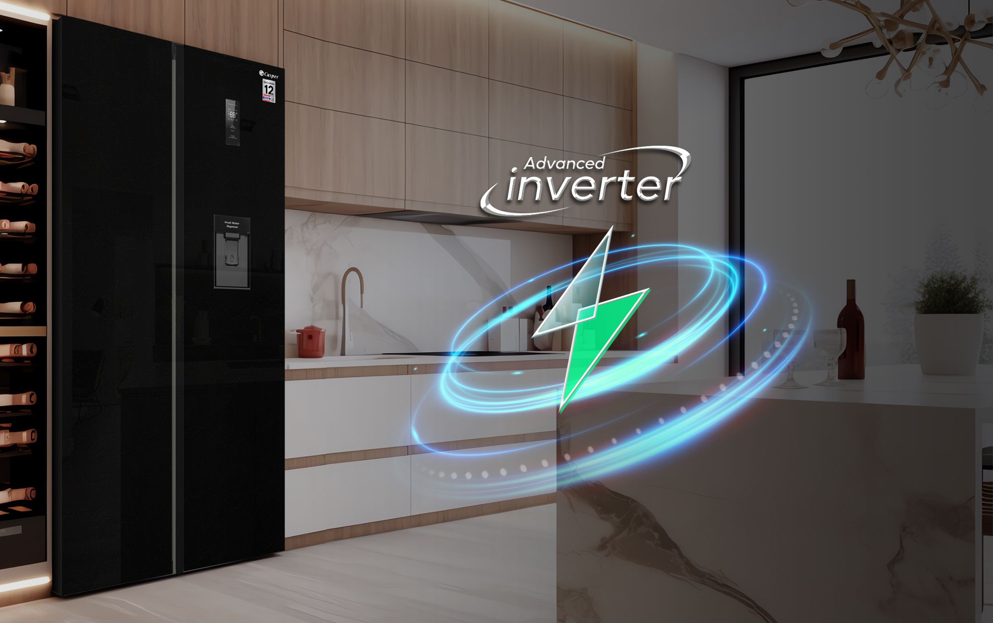 Công nghệ Advanced Inverter giúp vận hành ổn định và tiết kiệm điện