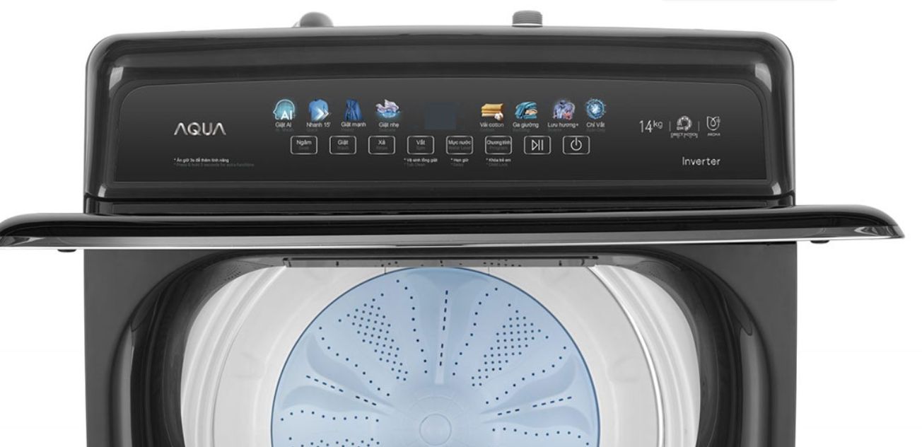 Máy giặt Aqua AWM13-B2158L(B) được tích hợp nhiều chương trình giặt