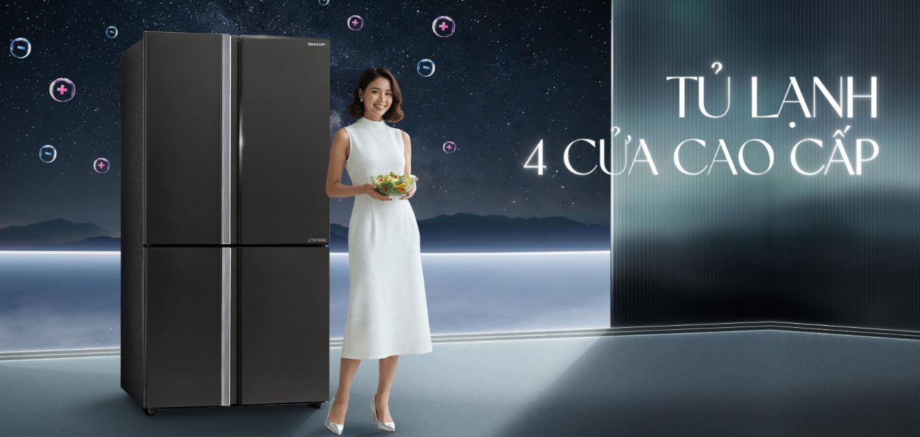 Sharp SJ-FX610V-MK sở hữu thiết kế đẳng cấp, hiện đại