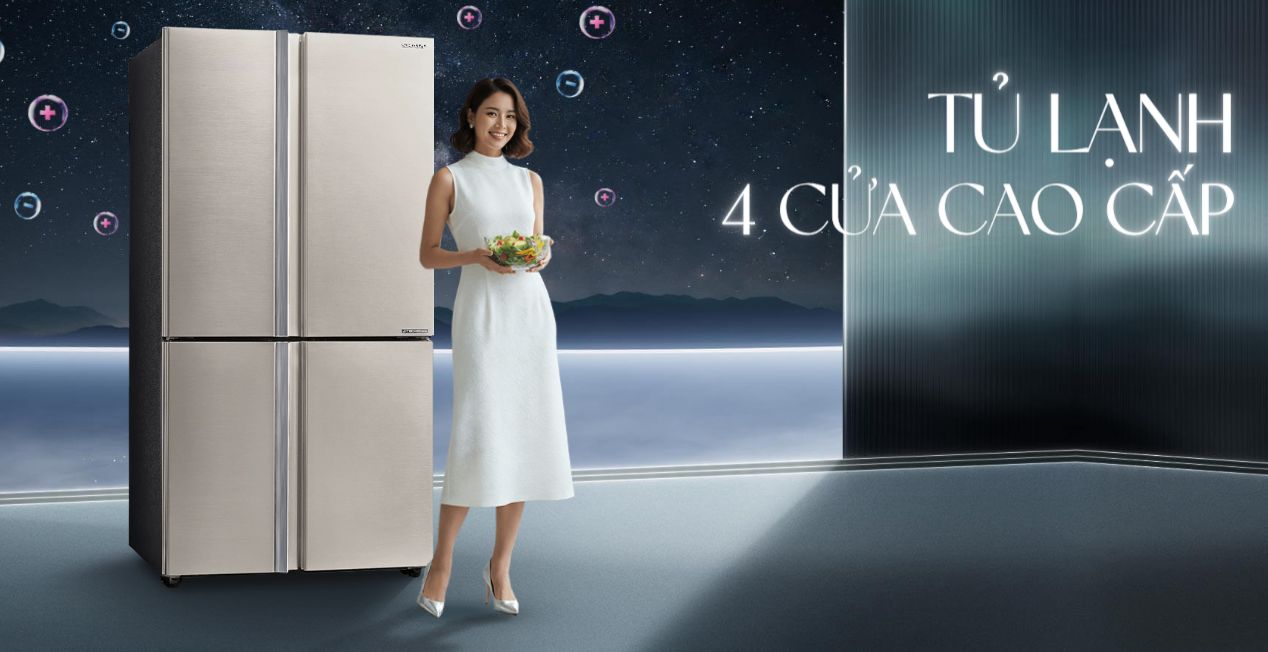 Sharp SJ-FX610V-SL sở hữu thiết kế đẳng cấp, hiện đại