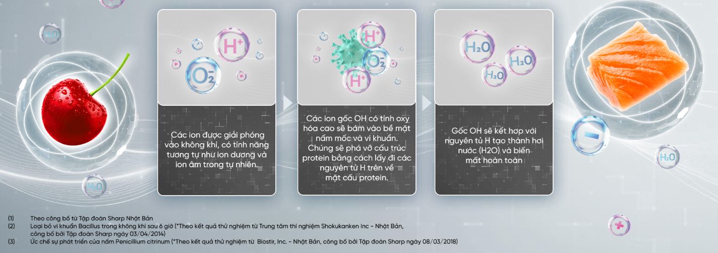 Plasmacluster ion là công nghệ diệt khuẩn và khử mùi