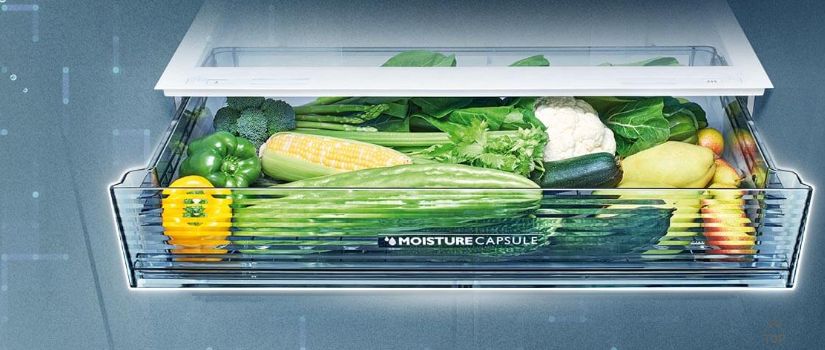Ngăn Moisture Capsule dễ dàng bảo quản các loại rau củ