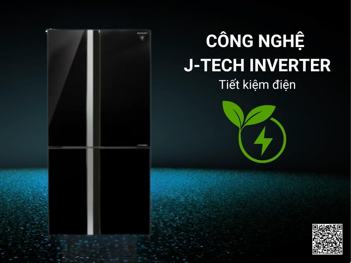 Sharp SJ-FXPI700VG-BK trang bị công nghệ J-Tech Inverter