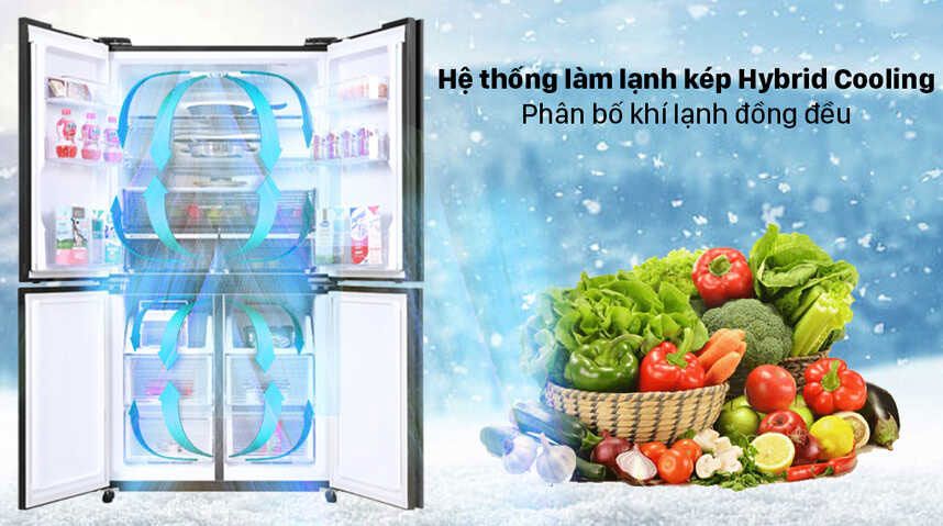Sharp SJ-FXPI700VG-BK sở hữu công nghệ làm lạnh kép