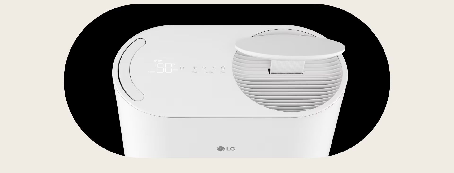 Máy hút ẩm LG DD20GMWE1 sở hữu thiết kế mới liền mạch