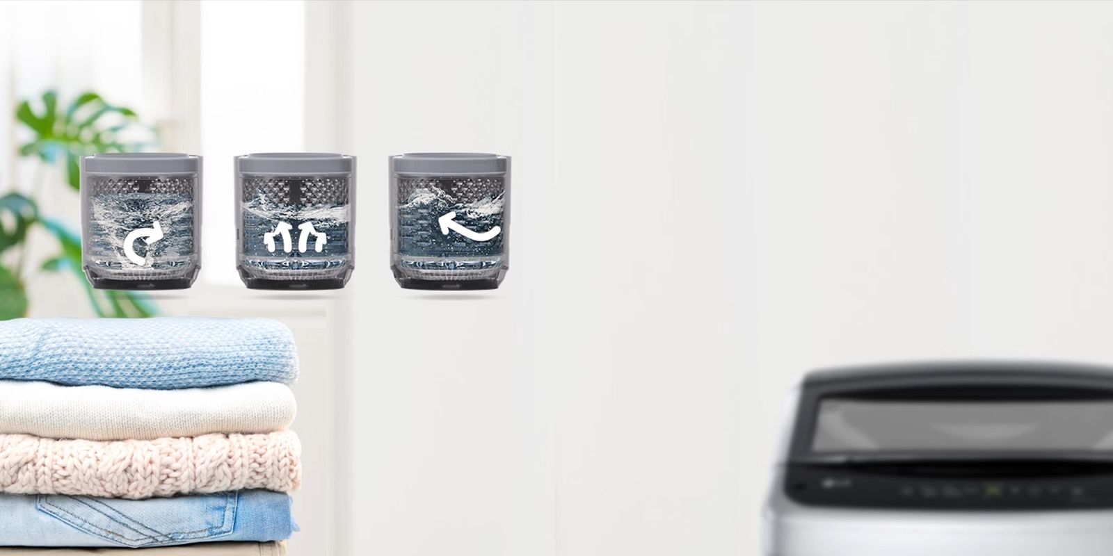 Giặt ba luồng tân tiến loại bỏ mọi vết bẩn cứng đầu 