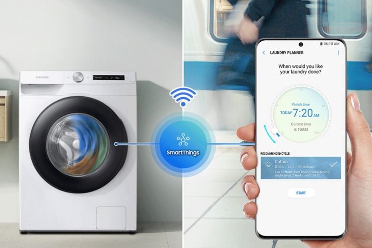 SmartThings điều khiển máy giặt bằng điện thoại