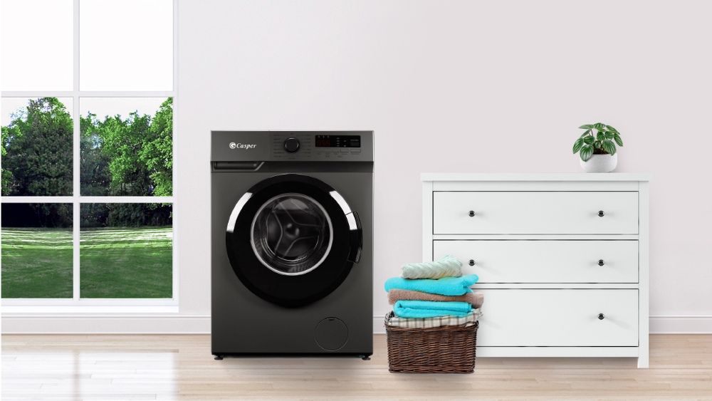 Máy giặt Casper lồng ngang sở hữu phong cách thiết kế trẻ trung, sang trọng 