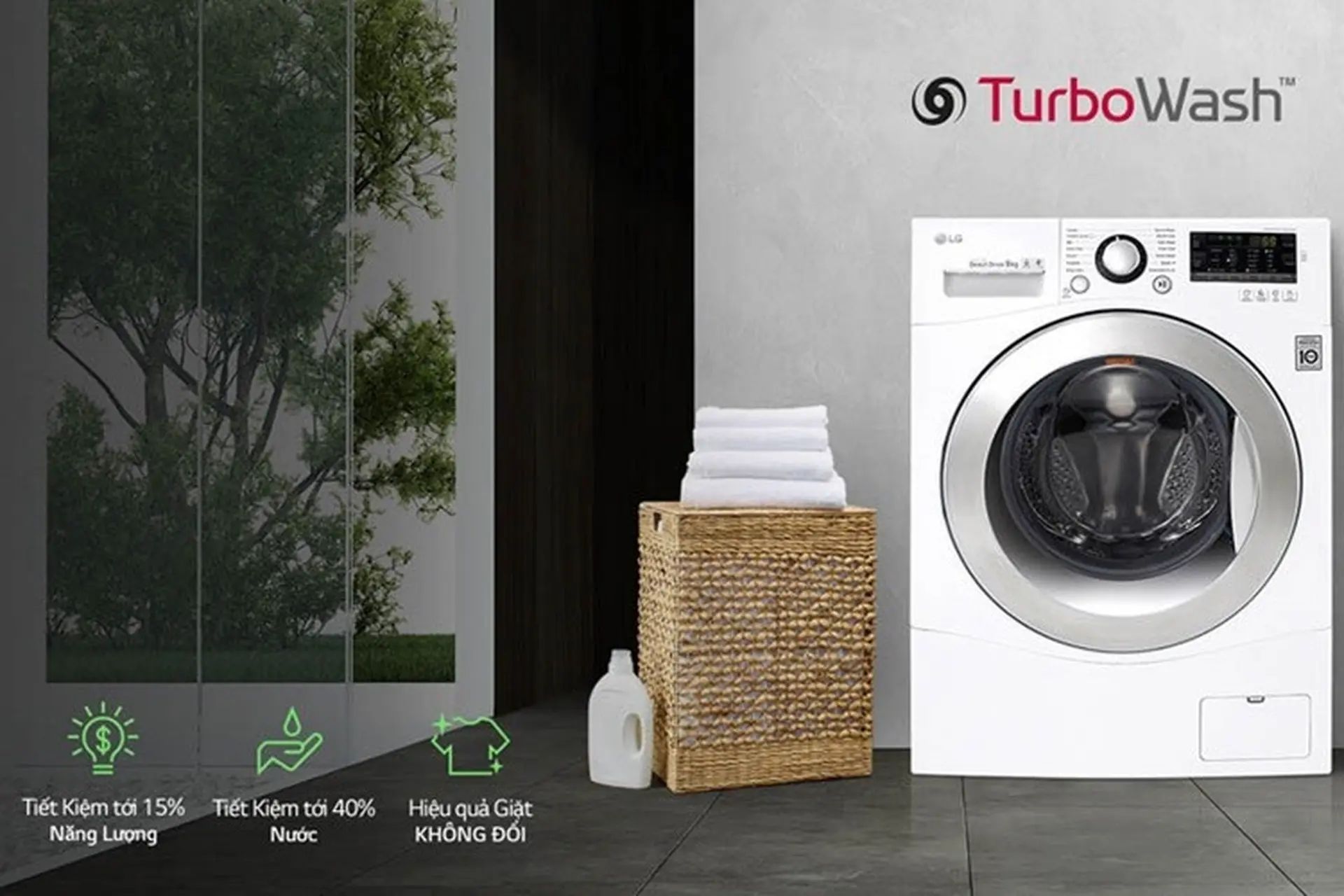 Công nghệ giặt TurboWash mạnh mẽ 