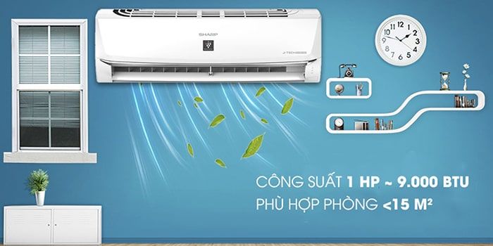 Đa số điều hoà 5 triệu có công suất 9.000BTU – 12.000BTU