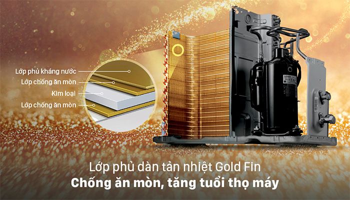 Dàn nóng bằng đồng giúp tăng hiệu suất làm lạnh và tăng tuổi thọ
